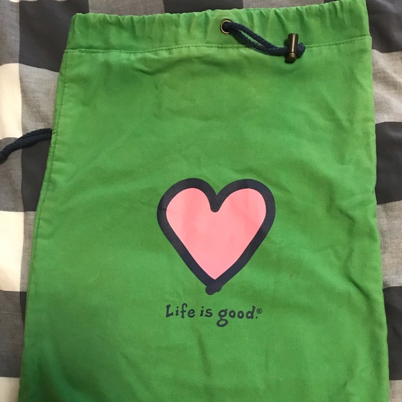 Life Is Good Bags Life Is Good Heart Cinch Bag Poshmark